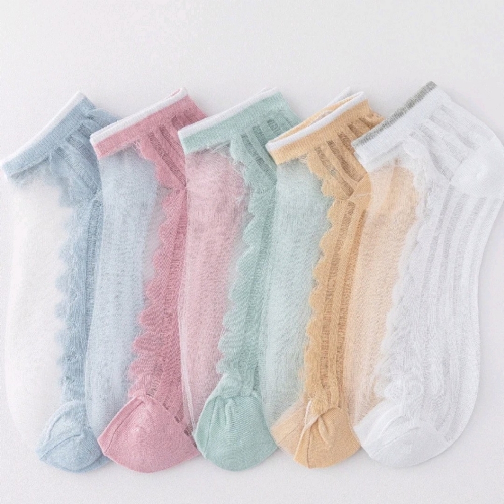 5pairs Simple Ankle Socks